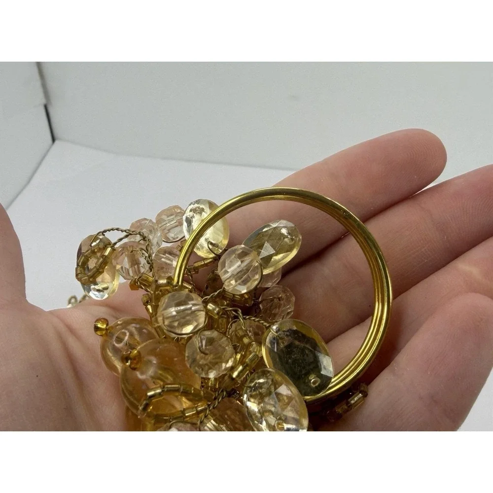 Beaded Gold Tone Metal Napkin Rings Set Of 12 Table Home Decor